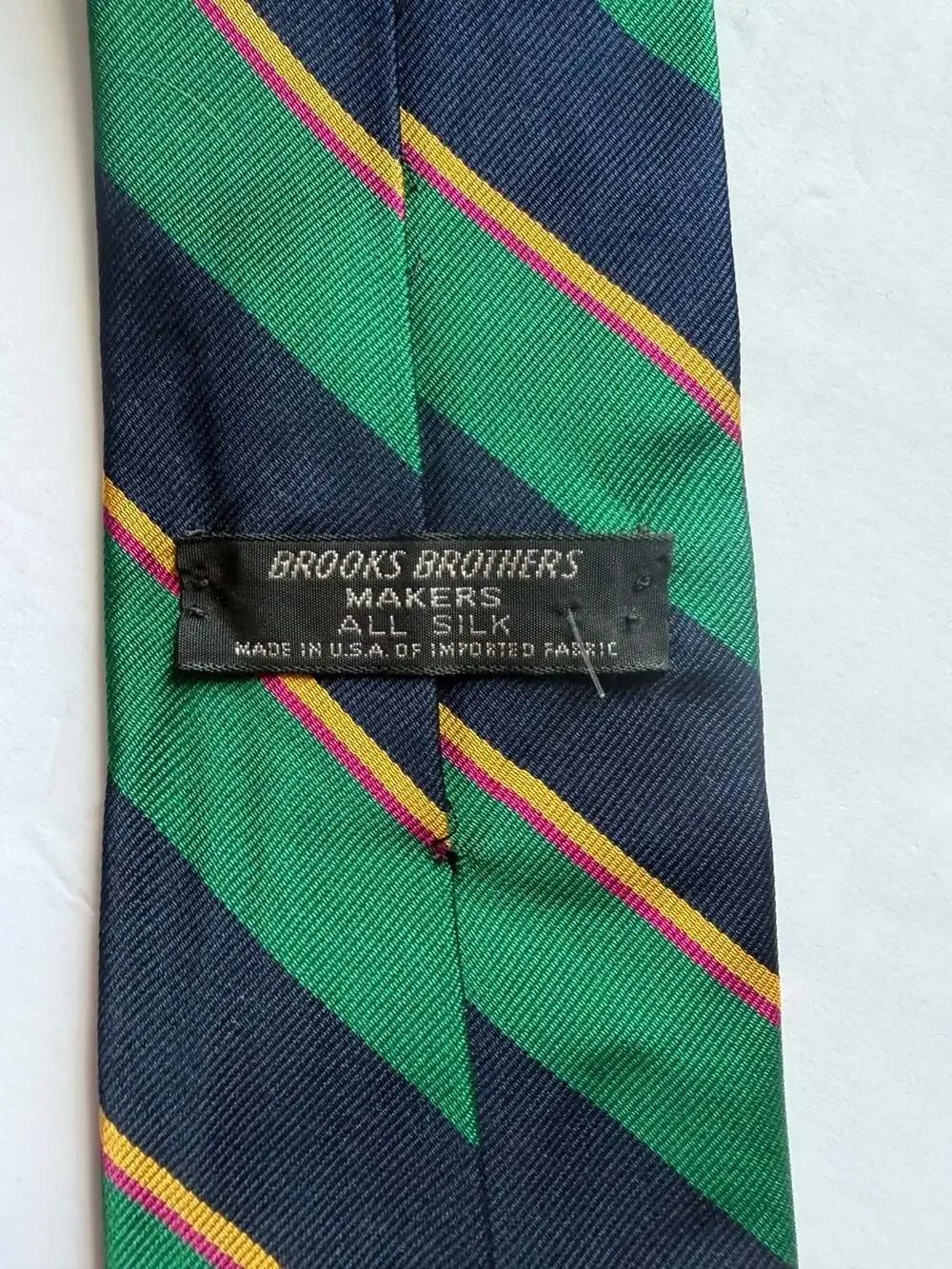 Brooks Brothers Makers Vintage Repp Stripe Silk Necktie